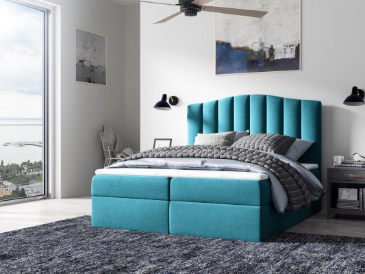 Bedroom design double hotel luxury bed, bed box, box spring bed 180x200 new